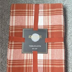 Orange Fall Plaid Tablecloth